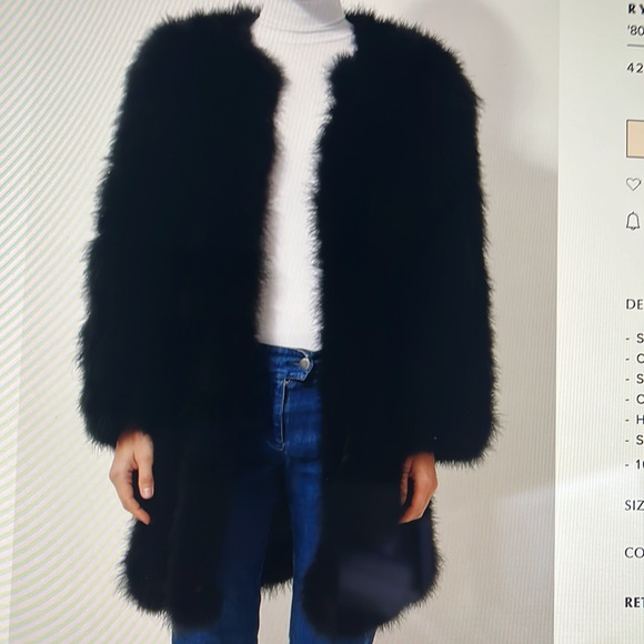 VINTAGE SONIA RYKIEL 80s Ostrich Marabou Coat - Picture 2 of 6